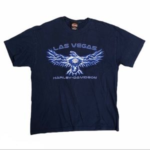 Harley Davidson Las Vegas eagle navy T-shirt